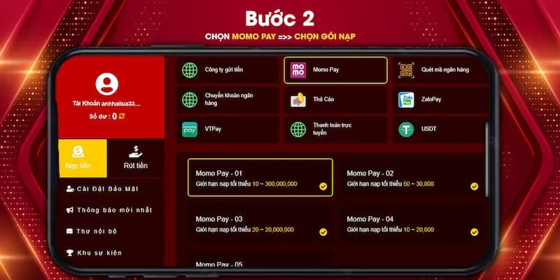 Hướng dẫn nạp tiền 33WIN đa phương thức